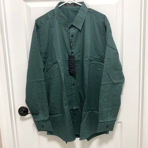 Wulful men’s long sleeve shirt green XL NWT